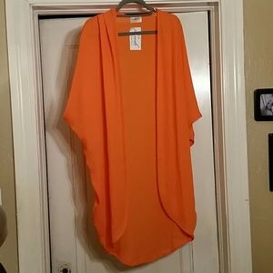 Embrace Orange chiffon cardigan